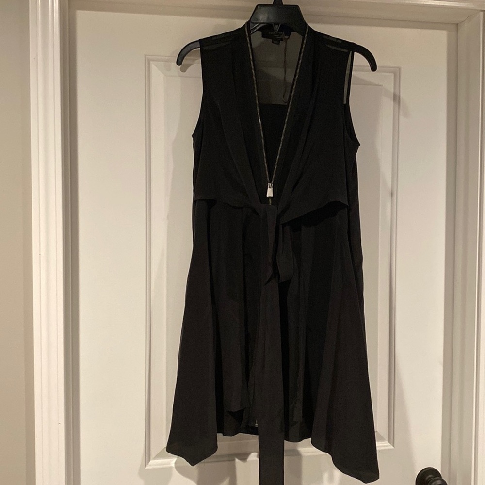 ALLSAINTS Jayda Zip-Front Silk Dress Size: S